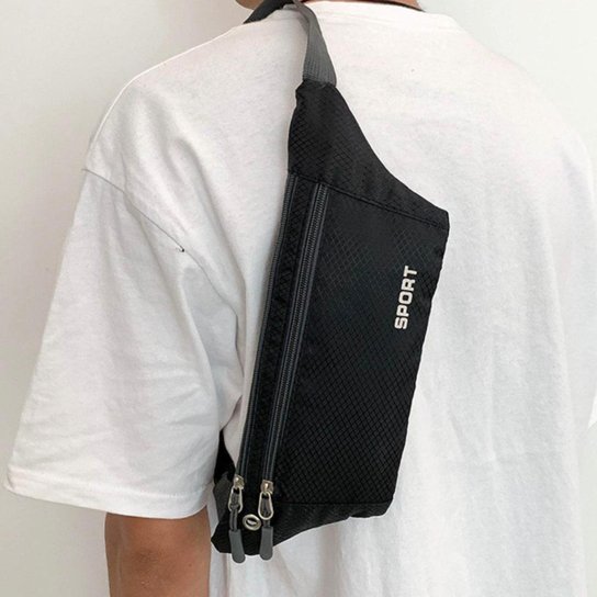 Porta Dólar Estilo Pochete com Saída para Fone de Ouvido