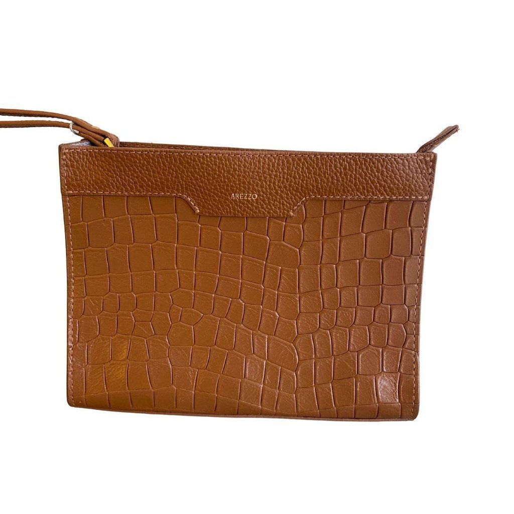 Pouch Couro Croco Abbraccio Lançamento Arezzo