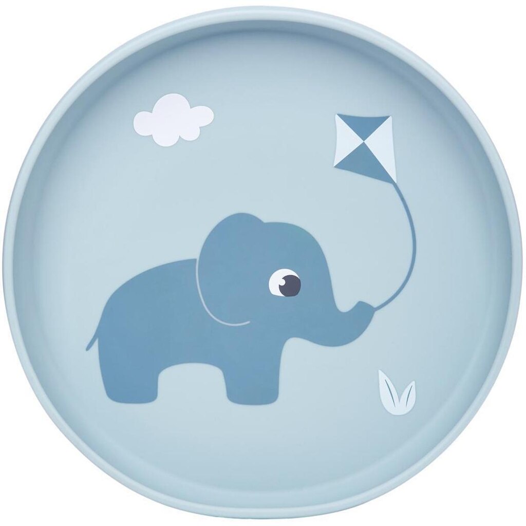 Pratinho de Silicone Buba Com Ventosa Cloudy Elefante Azul
