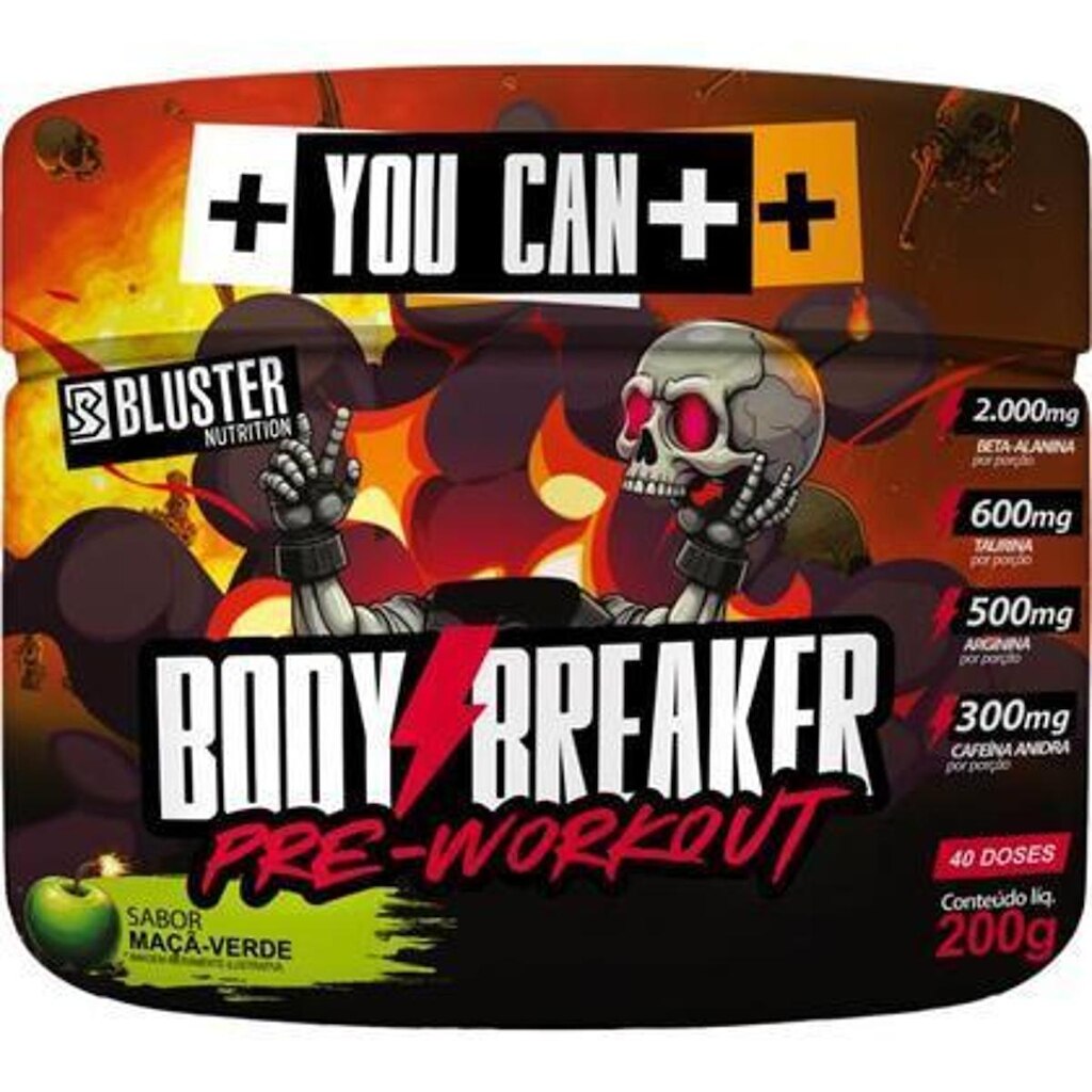 Pre Workout Body Breaker Maçã Verde 200g - Absolut