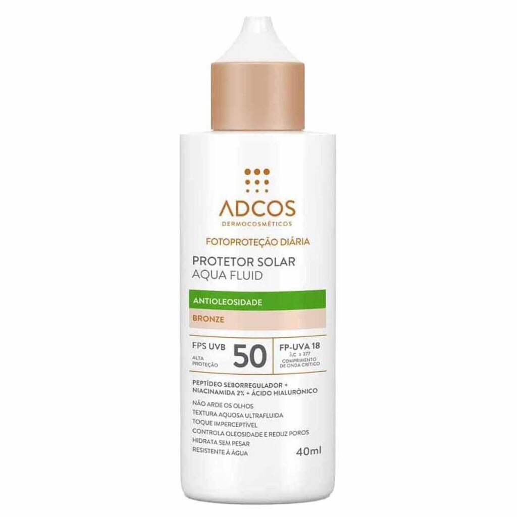 Protetor Solar Adcos Aqua Fluid FPS 50 Bronze