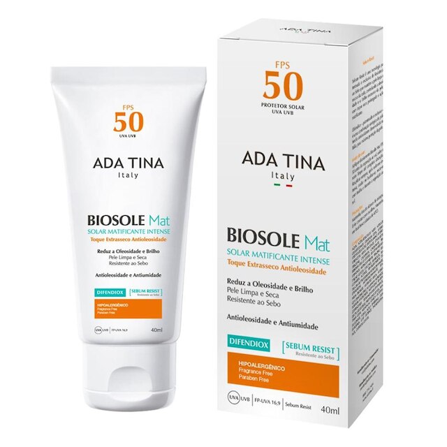 Protetor Solar Facial Ada Tina - Bisole Mat FPS 50 40ml