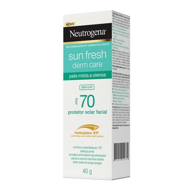 Protetor Solar Neutrogena Sun Fresh Derm Care Facial FPS70 40g