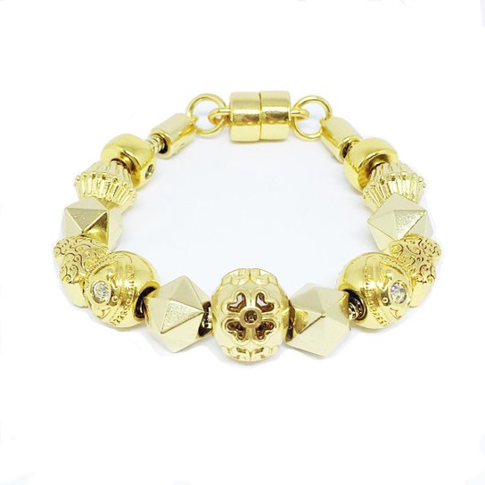 Pulseira Alice Monteiro Acabamento em Verniz Gold Feminina - Dourado