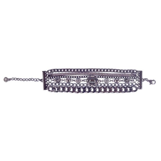 Pulseira Armazem RR Bijoux Corrente Feminina - Grafite