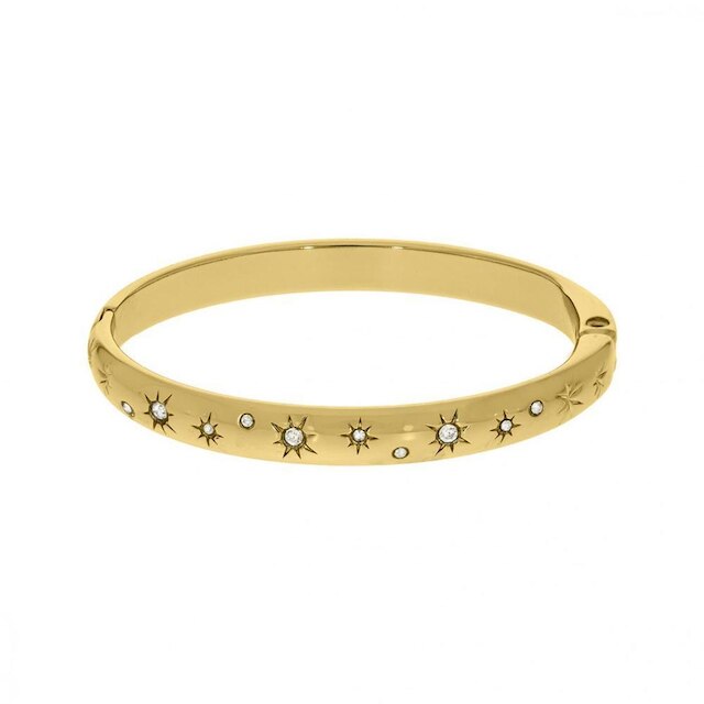 Pulseira Articulada Feminina e Masculina Strass Ouro 68MM LadyLu