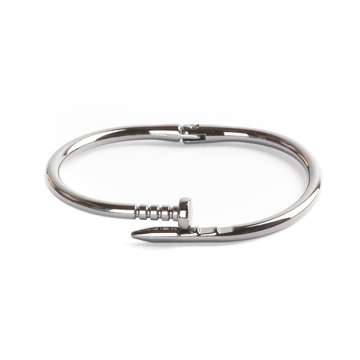 Pulseira Bracelete Feminina Prego Regulável Estilo Moderna - Grafite |  Zattini