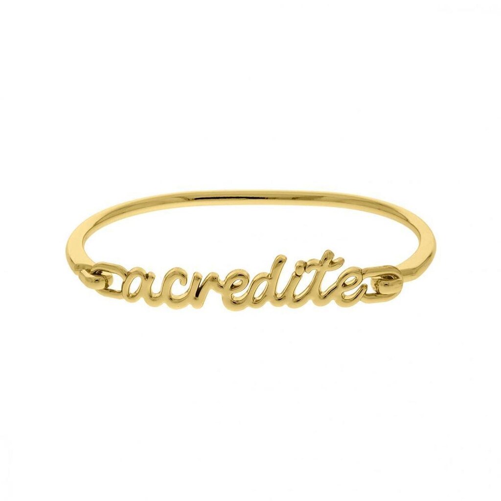 Pulseira Feminina e Masculina Acredite Ouro 62MM LadyLu