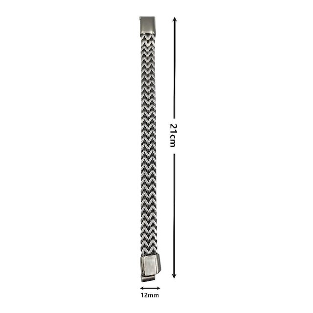 Pulseira Masculina Bracelete Grossa Largura De Aço Inox Resistente