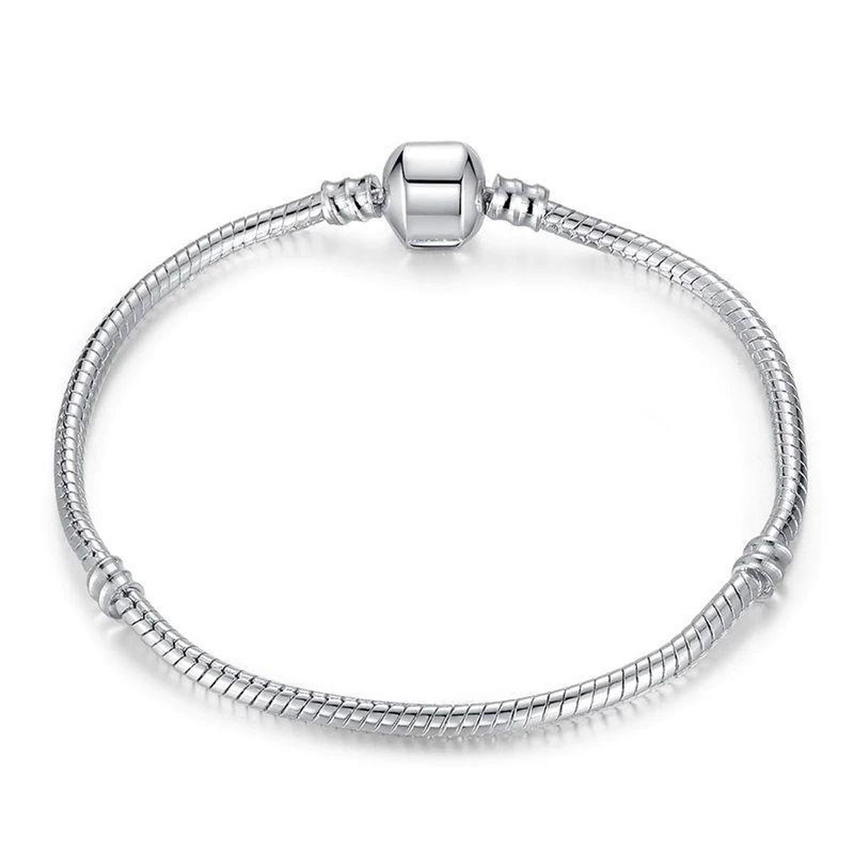 Pulseira Para Berloques Em Aço inoxidável Prateada Menor preço em Pulseira Para Berloques Em Aço inoxidável Prateada