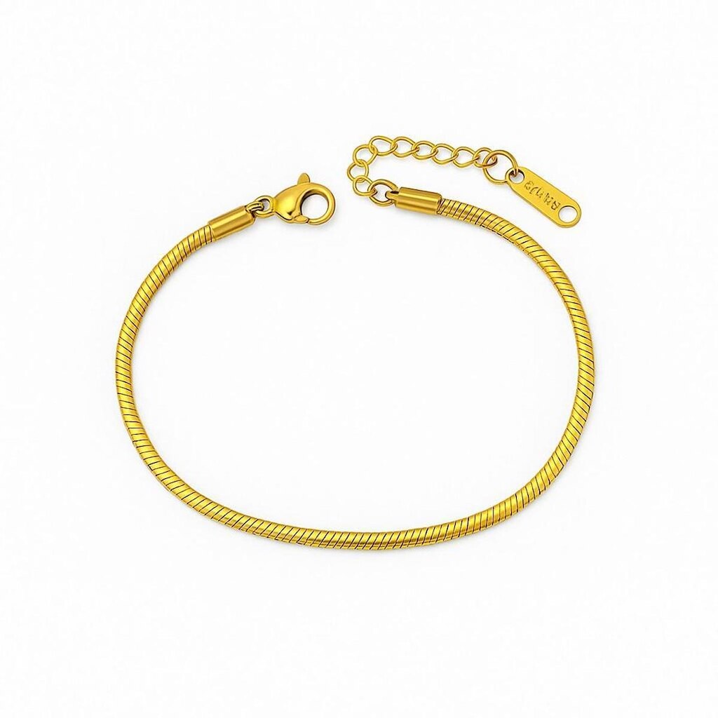 Pulseira Rabo De Rato Lacraia Dourada Aço Inox Ultra Fina