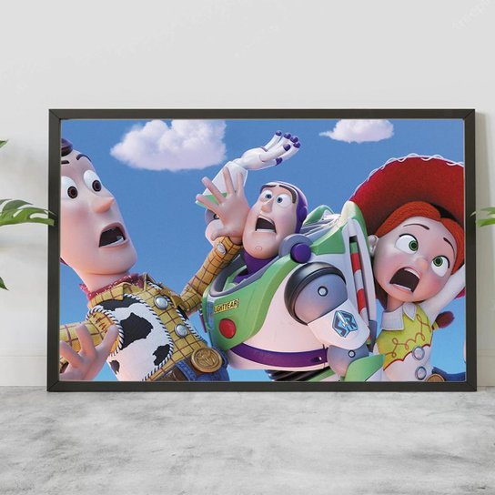 Quadro Toy Story Filme 2 Tamanho A4 Poster Desenho Preto Zattini