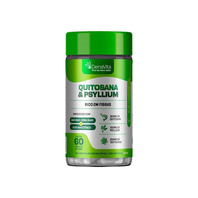 Quitosana e Psyllium, Triptofano, Ácido Pantotênico, Denavita
