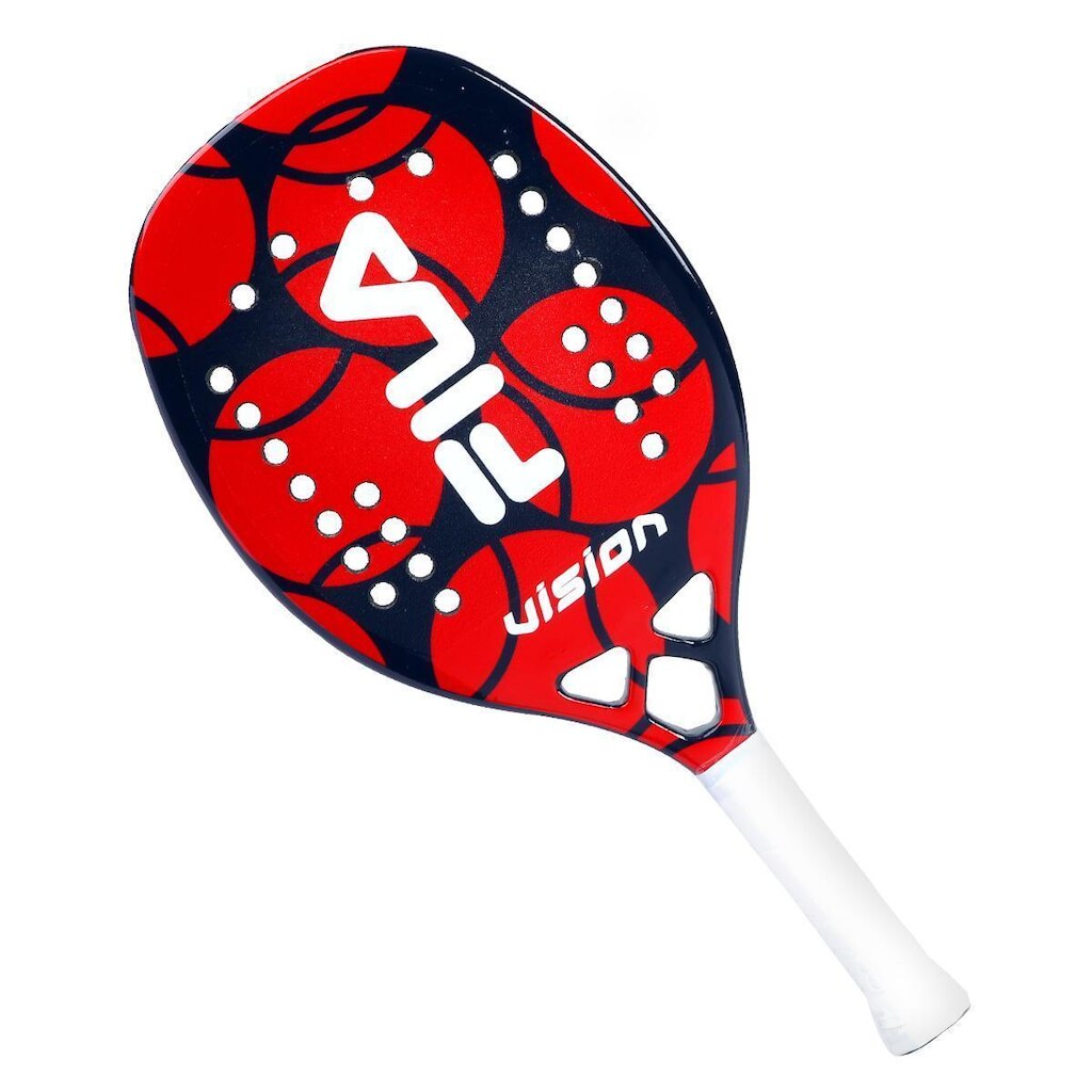 Raquete de Beach Tennis Fila Vision Carbon Marinho e Vermelho