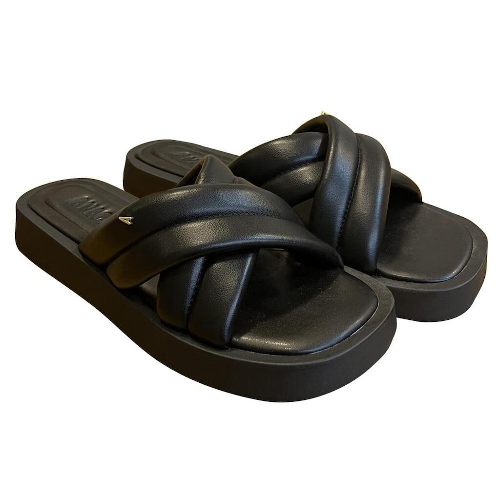 Rasteira Anacapri Analu Preta Flatform