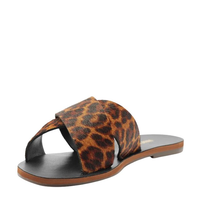 Rasteira Anacapri Tiras Cruzadas Animal Print