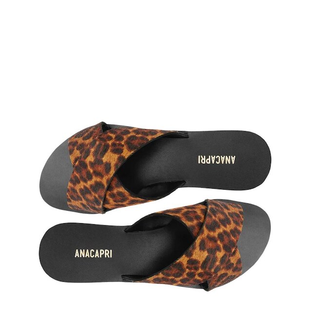 Rasteira Anacapri Tiras Cruzadas Animal Print