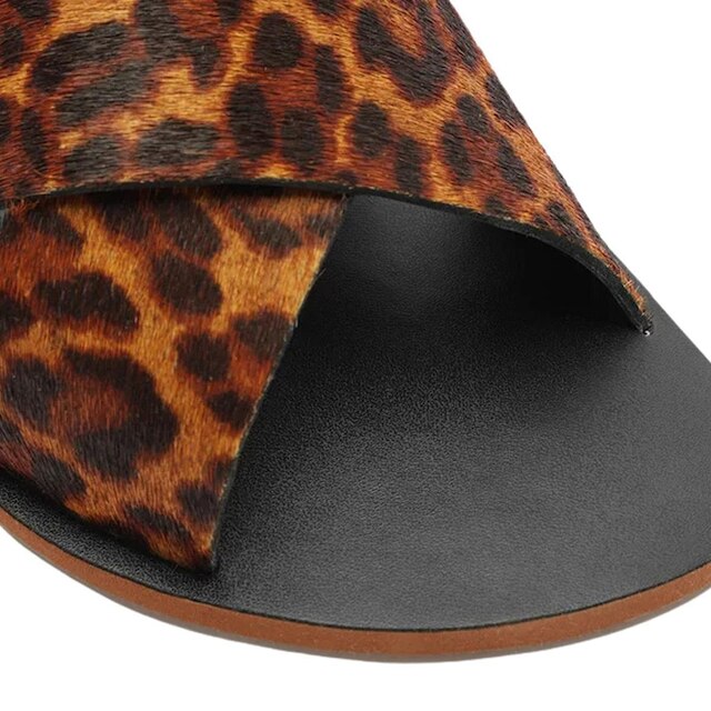 Rasteira Anacapri Tiras Cruzadas Animal Print