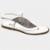 Rasteira Casteliê Strass Folha Feminina - Off White