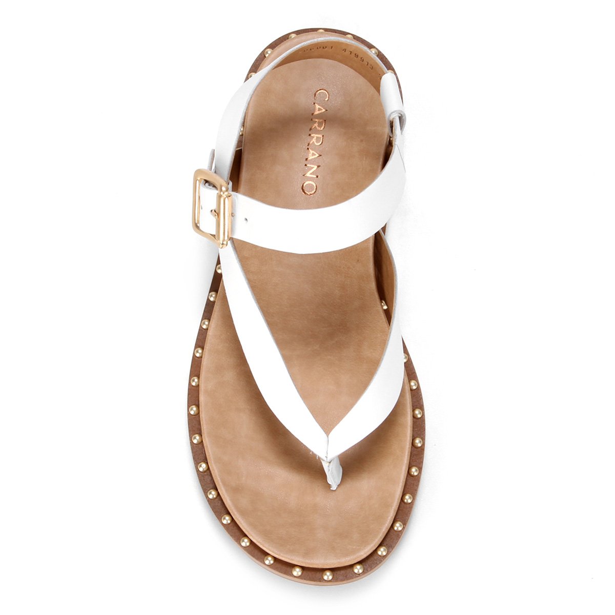 Rasteira Couro Carrano Flat - Branco | Zattini