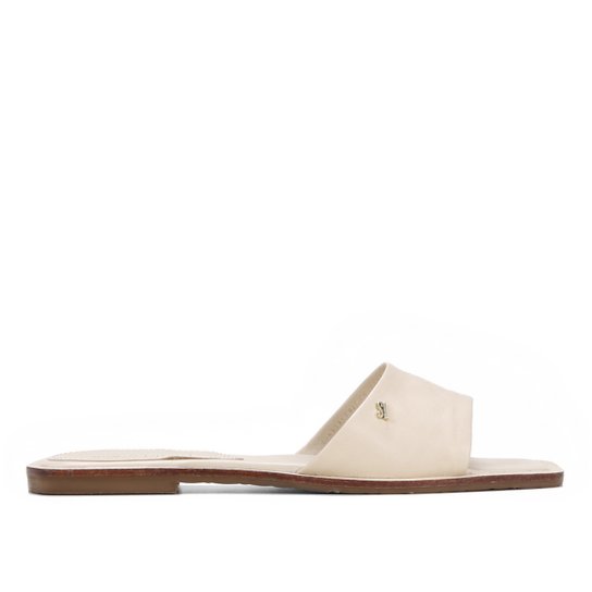 Rasteira Couro Santa Lolla Soft Porcelana - Off White