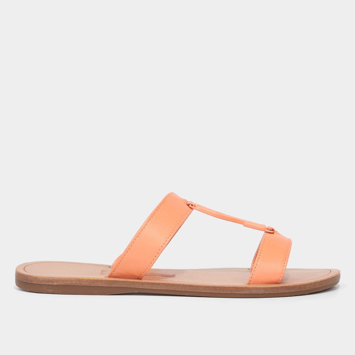 Rasteira Couro Santa Lolla - Coral Menor preço em Rasteira Couro Santa Lolla - Coral