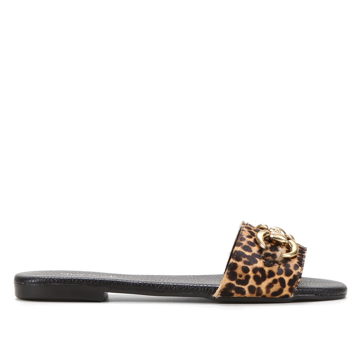 Rasteira Couro Shoestock Slide Leopardo Bridão - Onça Menor preço em Rasteira Couro Shoestock Slide Leopardo Bridão - Onça
