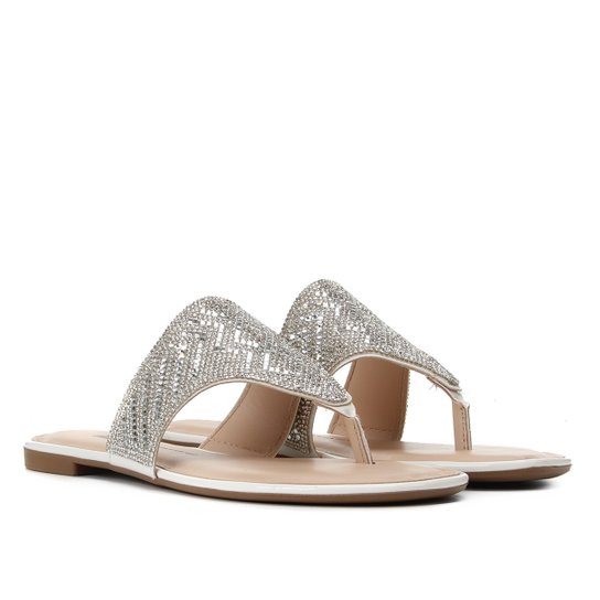 Rasteira Dakota Dedo Hotfix - Off White