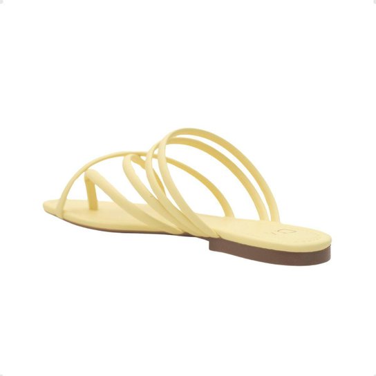 Rasteira Flat Dm Eterna Pastel Yellow