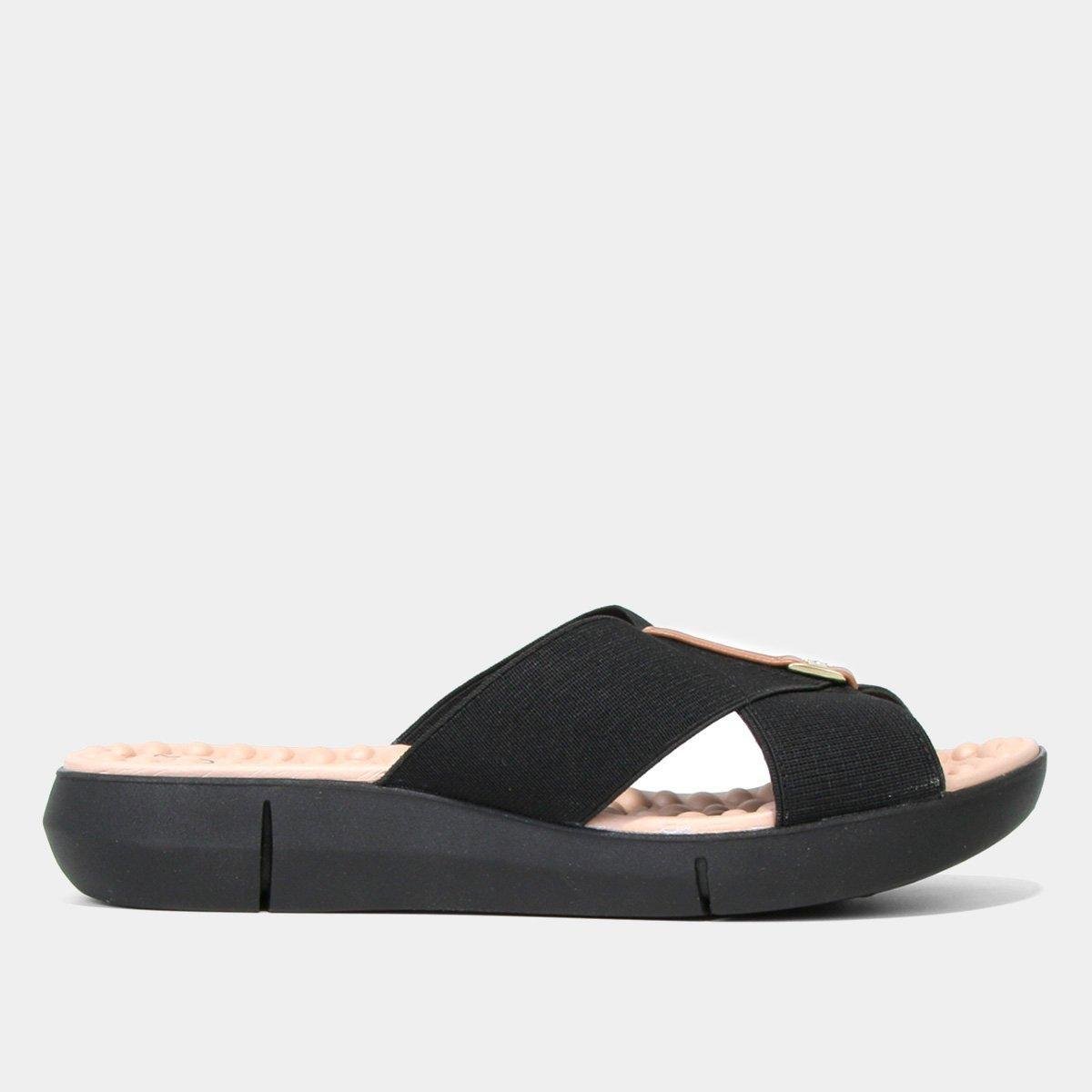 Rasteira Flatform Modare Ultra Conforto Feminino - Preto Menor preço em Rasteira Flatform Modare Ultra Conforto Feminino - Preto