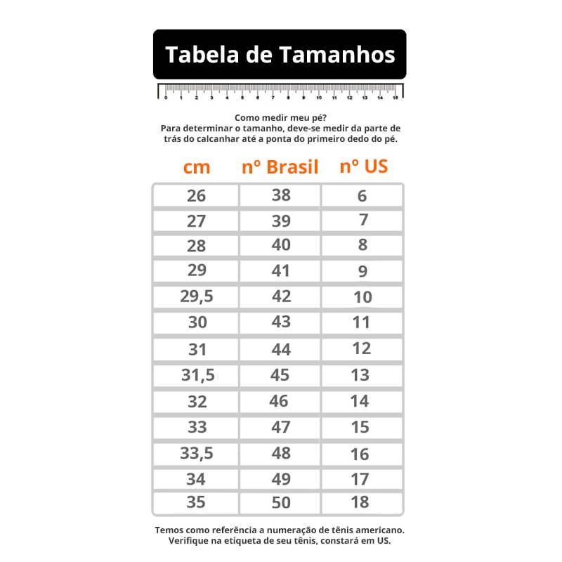 tabela de tamanho jorge bischoff