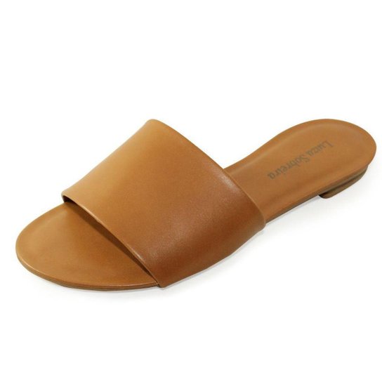 Rasteira Luiza Sobreira Couro Caramelo - Caramelo