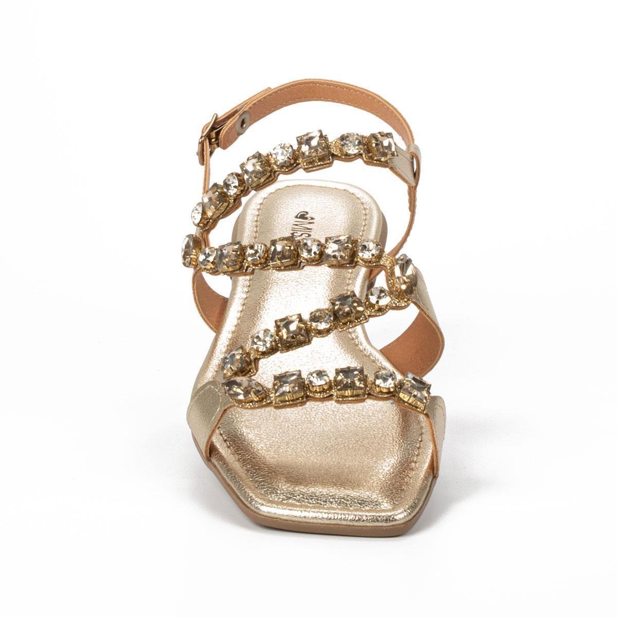 Rasteira Mississipi Brilhos Feminina - Dourado | Zattini