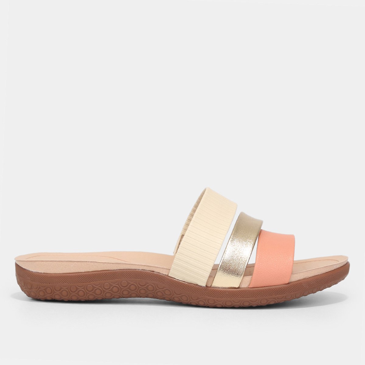 Rasteira Modare Tiras Color - Rosê Menor preço em Rasteira Modare Tiras Color - Rosê