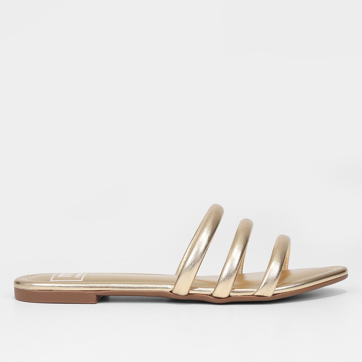 Rasteira Moleca Multi Tiras Feminina - Dourado Menor preço em Rasteira Moleca Multi Tiras Feminina - Dourado