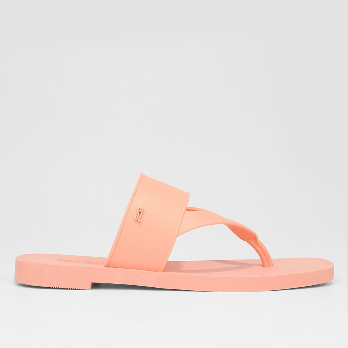 Rasteira Santa Lolla Bico Quadrado - Laranja Claro Menor preço em Rasteira Santa Lolla Bico Quadrado - Laranja Claro