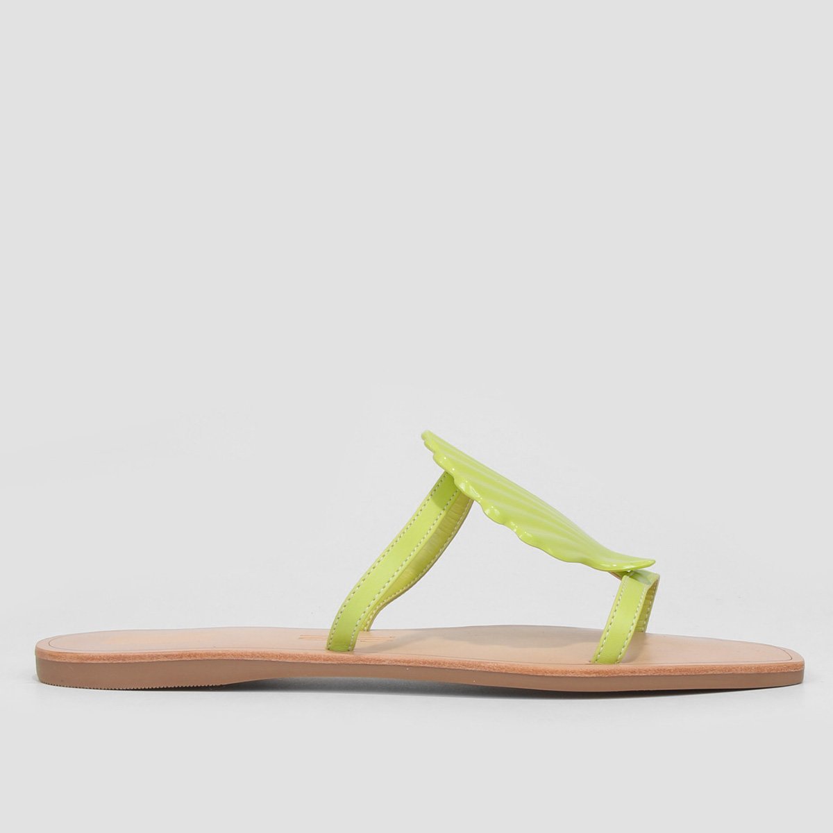 Rasteira Santa Lolla Concha Bico Quadrado - Verde Menor preço em Rasteira Santa Lolla Concha Bico Quadrado - Verde