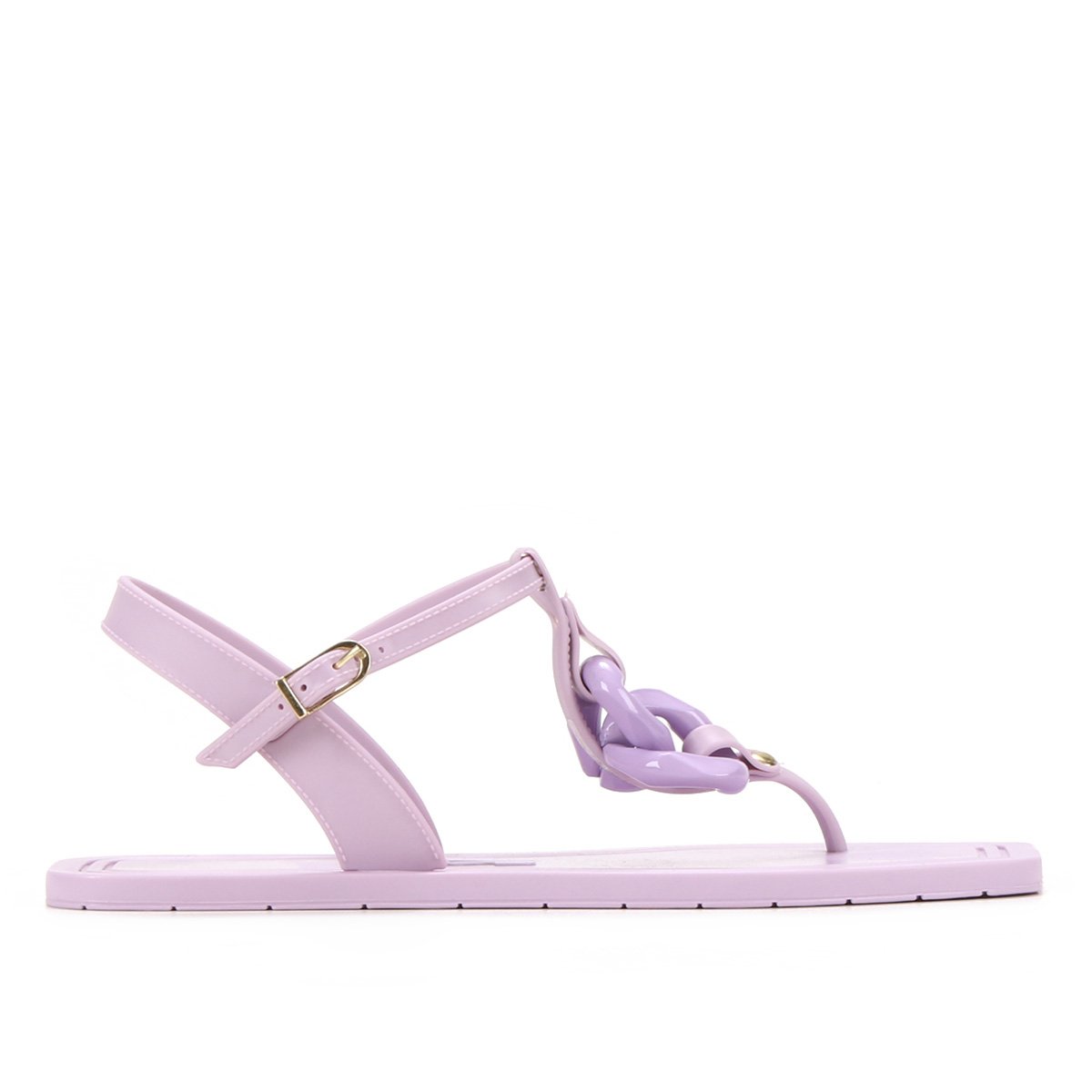 Rasteira Santa Lolla Corrente Feminina - Lilás Menor preço em Rasteira Santa Lolla Corrente Feminina - Lilás