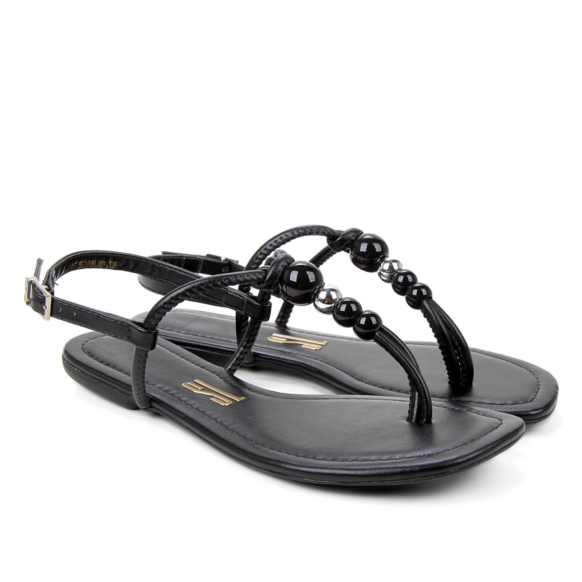 Rasteira Santa Lolla Dedo - Preto Menor preço em Rasteira Santa Lolla Dedo - Preto