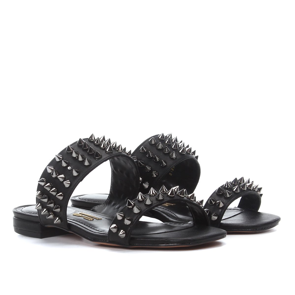 rasteira santa lolla tachas preta