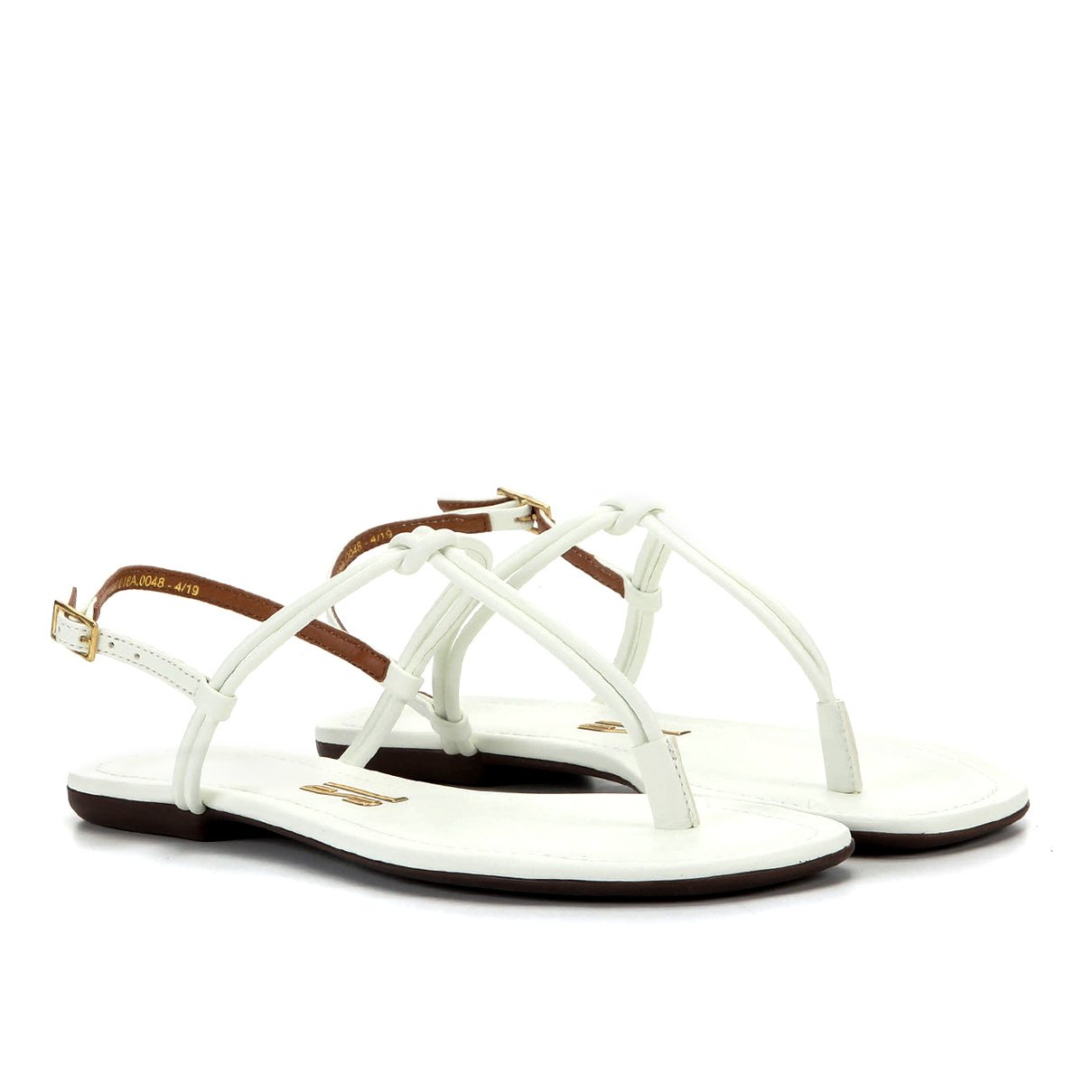 Rasteira Santa Lolla Salomé Napa - Branco Menor preço em Rasteira Santa Lolla Salomé Napa - Branco