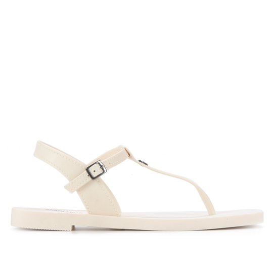Rasteira Santa Lolla Thong Borracha - Off White
