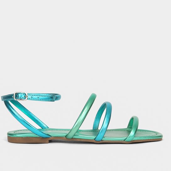 Rasteira Shoestock For You Color - Verde+Azul