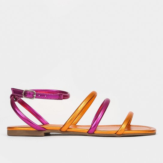 Rasteira Shoestock For You Color - Pink+Laranja