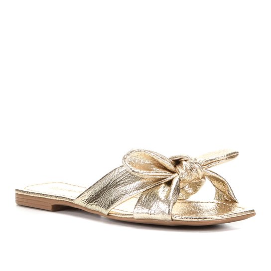 Rasteira Shoestock Laço - Ouro