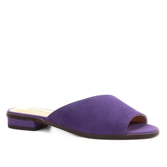 Rasteira Shoestock Slide Nobuck Color - Violeta