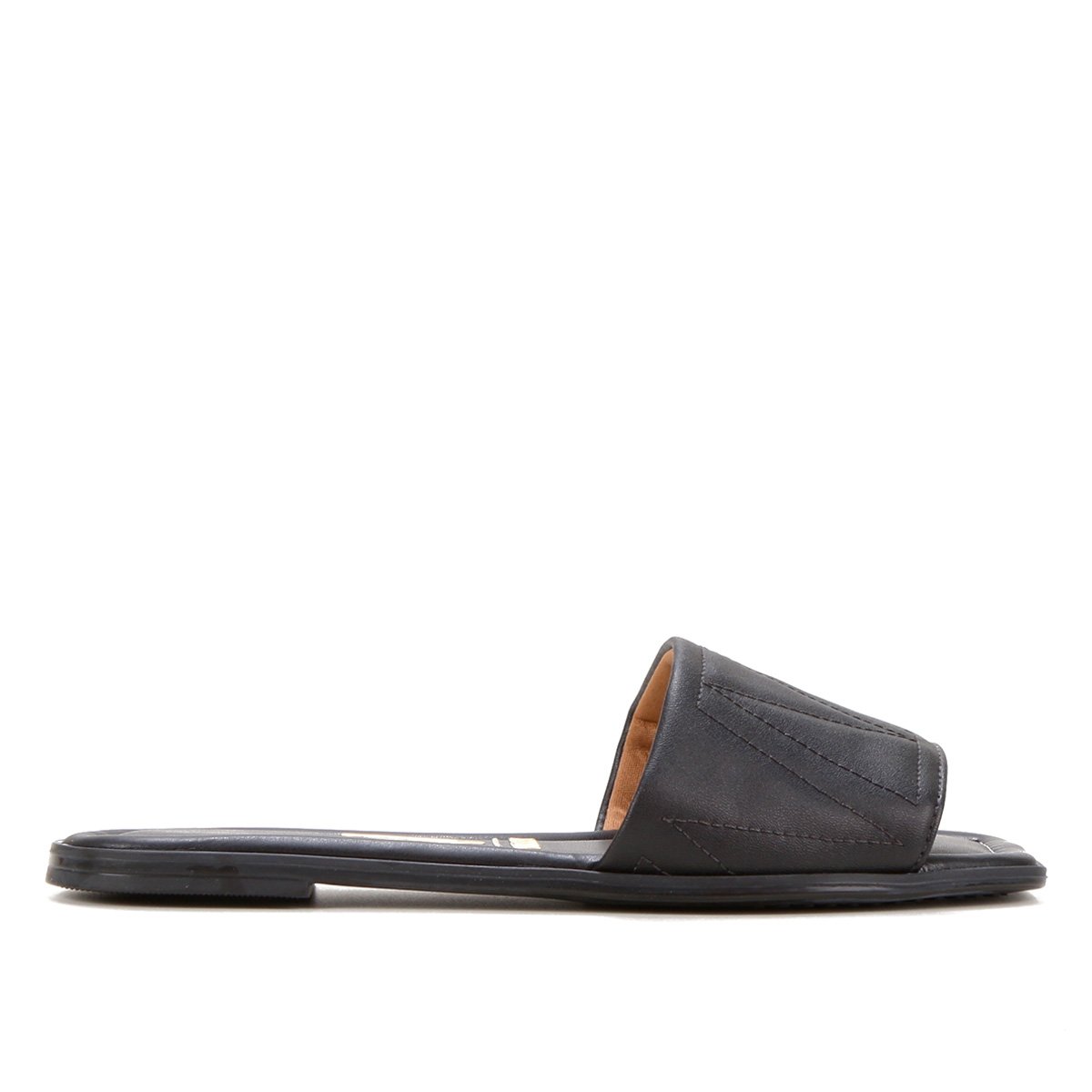 Rasteira Slide Vizzano Bico Quadrado Feminina - Preto Menor preço em Rasteira Slide Vizzano Bico Quadrado Feminina - Preto