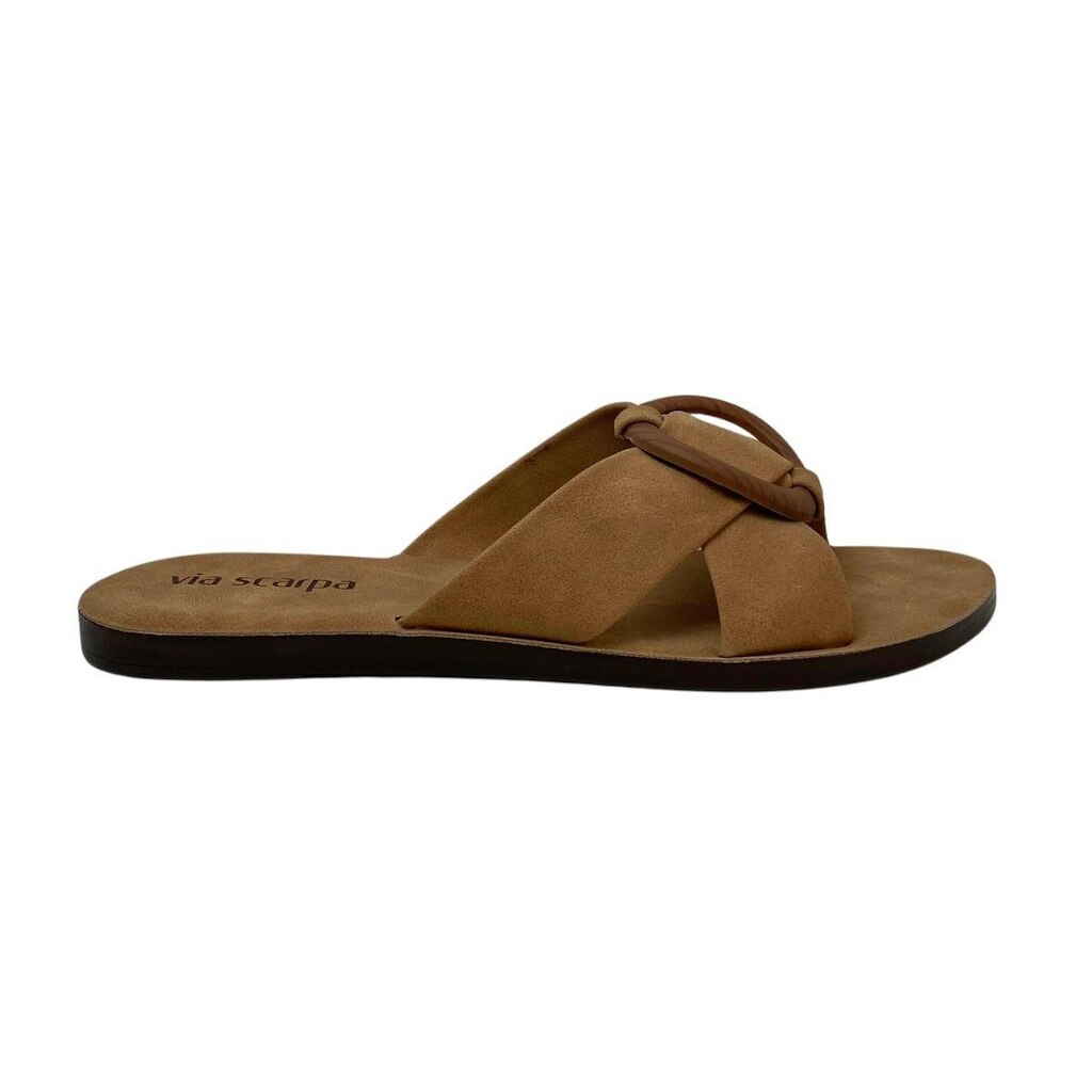 Rasteira Via Scarpa Feminina 119119730 Bege