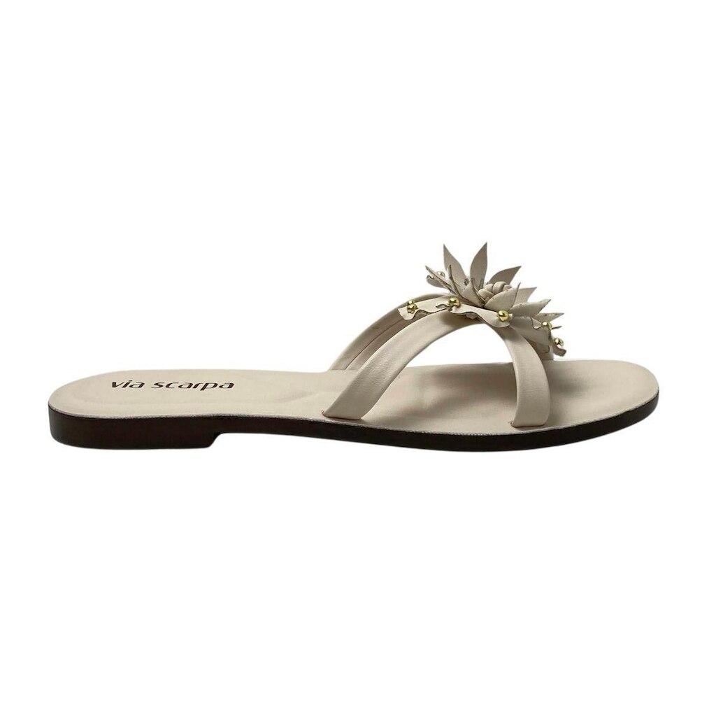 Rasteira Via Scarpa Feminina 179619823 Off White