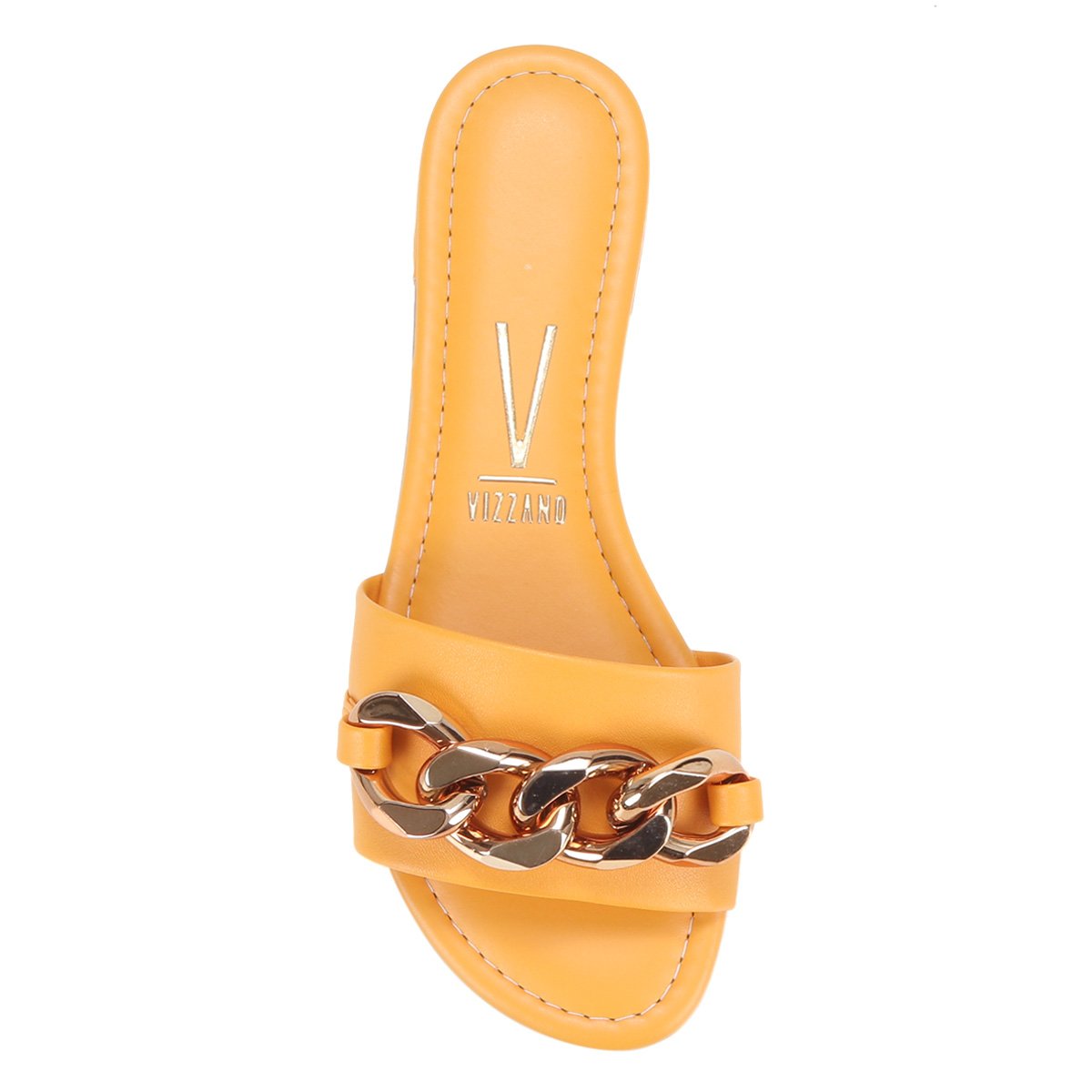 Sandália Rasteira Chiqueteira Vizzano Amarela | Musa Store
